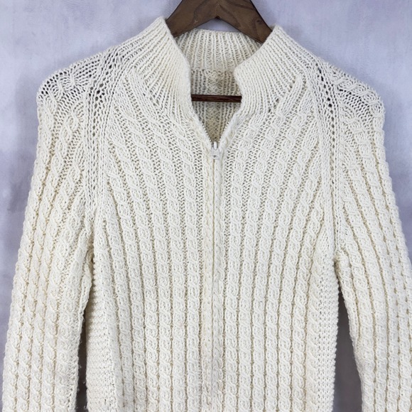 Chunky Cable‎ Knit Sweater Womens S/M Fisherman Handmade Heritage Alpine READ - Picture 5 of 12